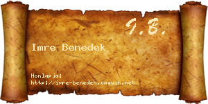 Imre Benedek névjegykártya