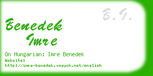 benedek imre business card